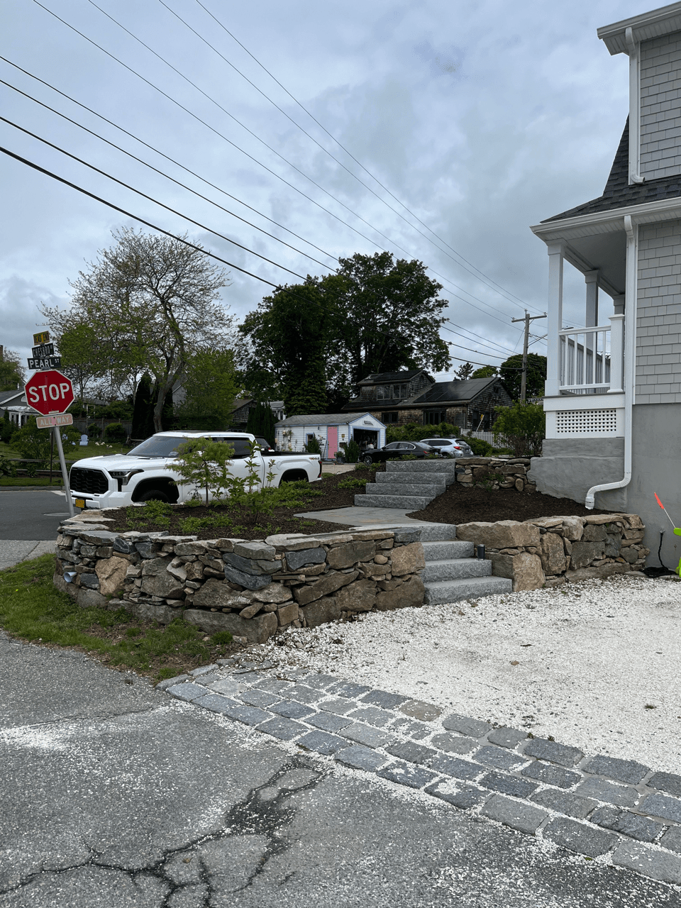 Paver patio installation in Groton, CT