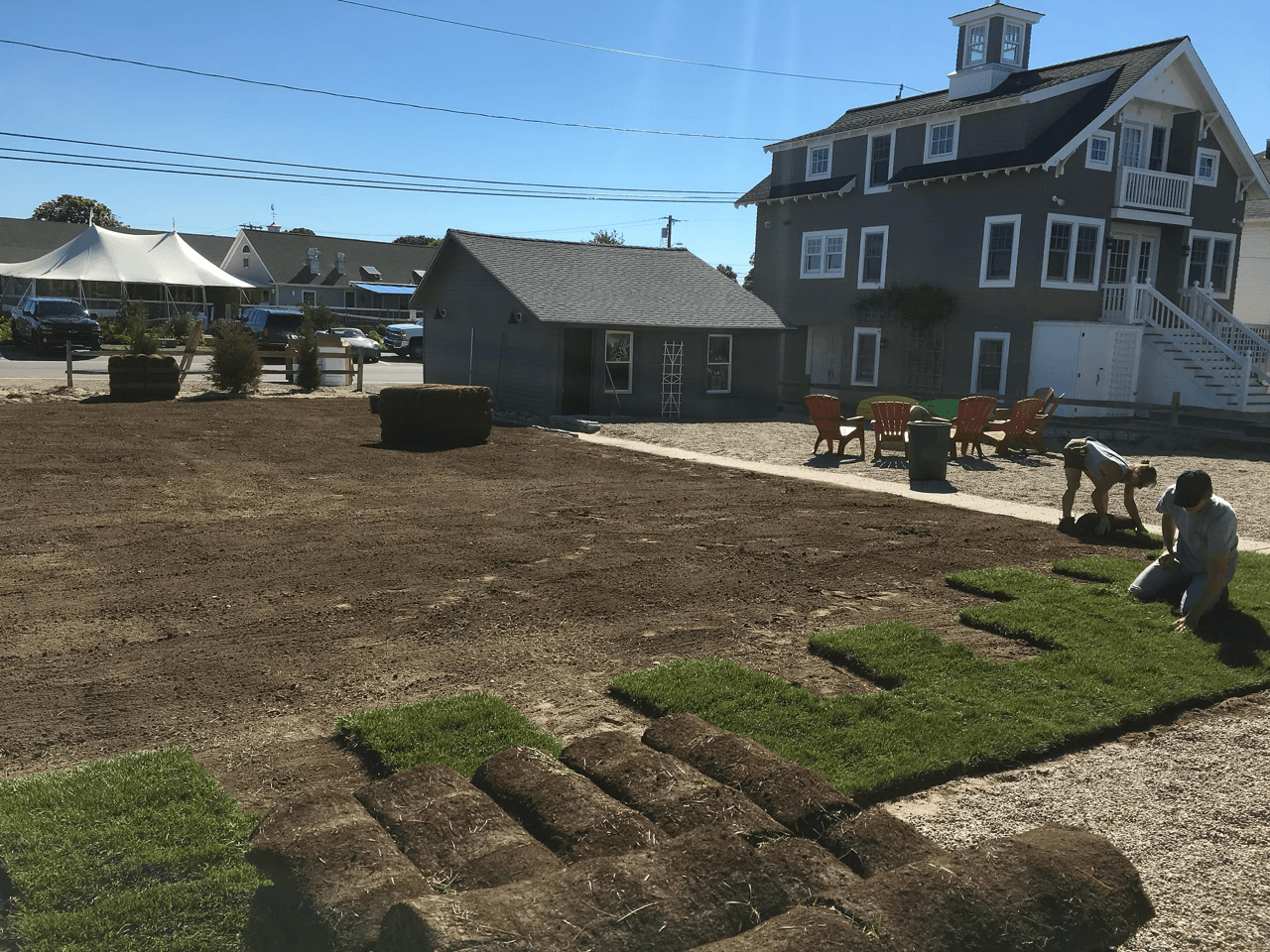 New sod installation in Mystic, CT