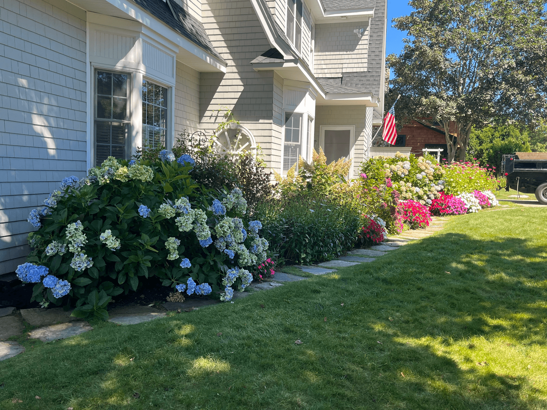 Landscape planting installation in Mystic, CT