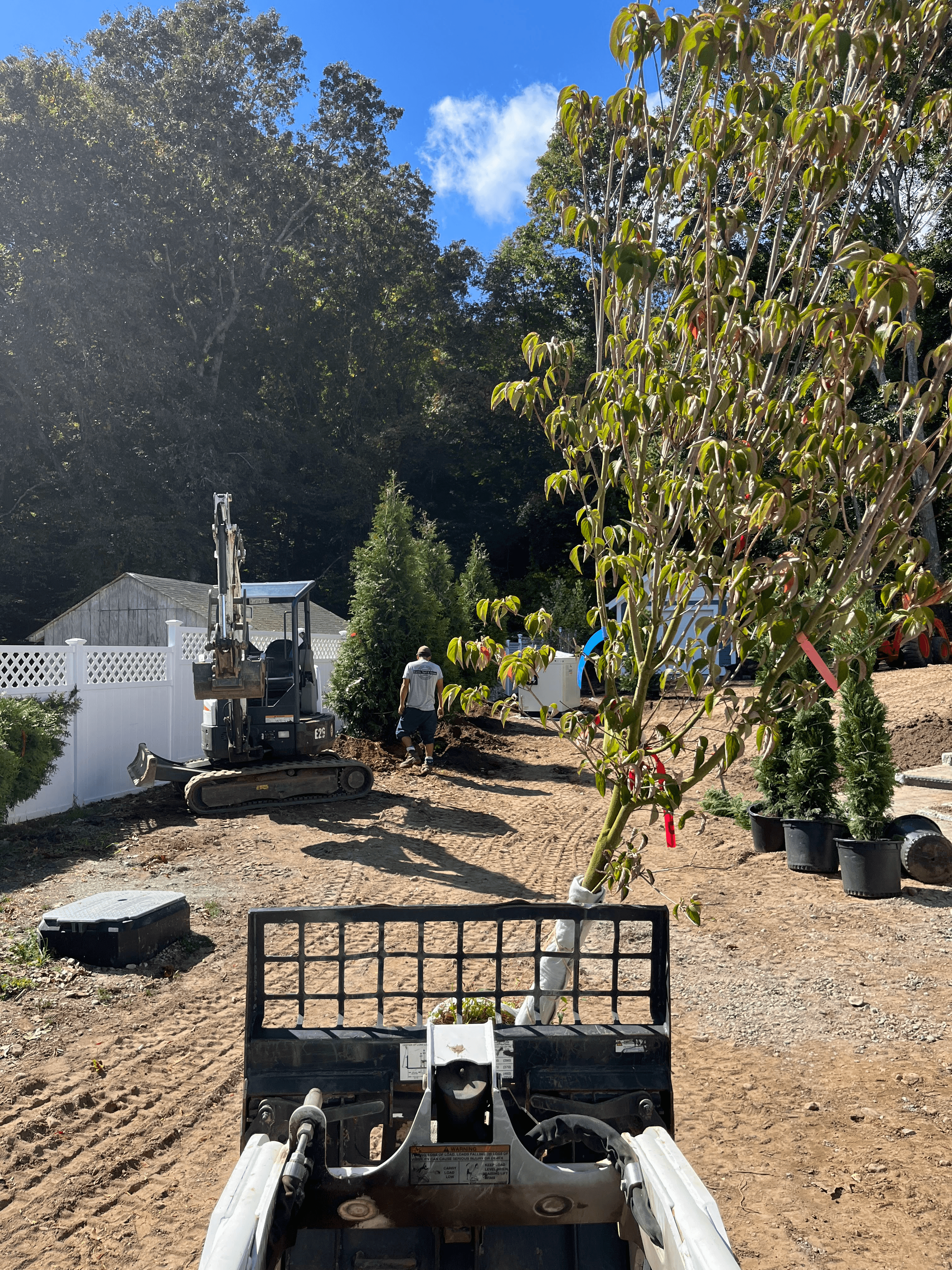 Landscape planting installation in Mystic, CT